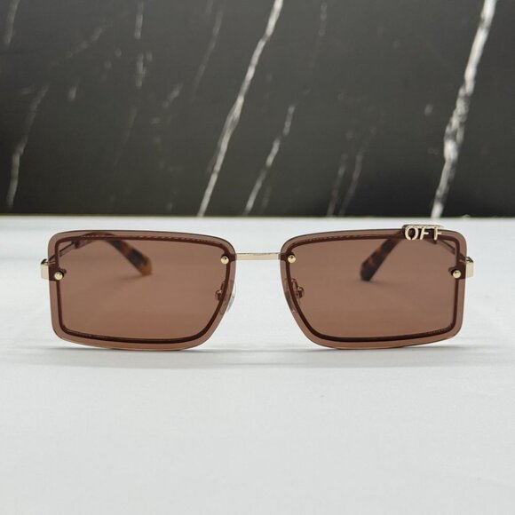 NEW OFF-WHITE OERI13N TAMPA 7664 SUNGLASSES WOMEN SQUARE HAVANA EYEWEAR main image 8